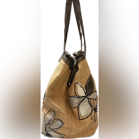 Coach Special Edition Hamptons Archive 10th Anniversary Straw & Leather Handbag - Picture 6 of 13